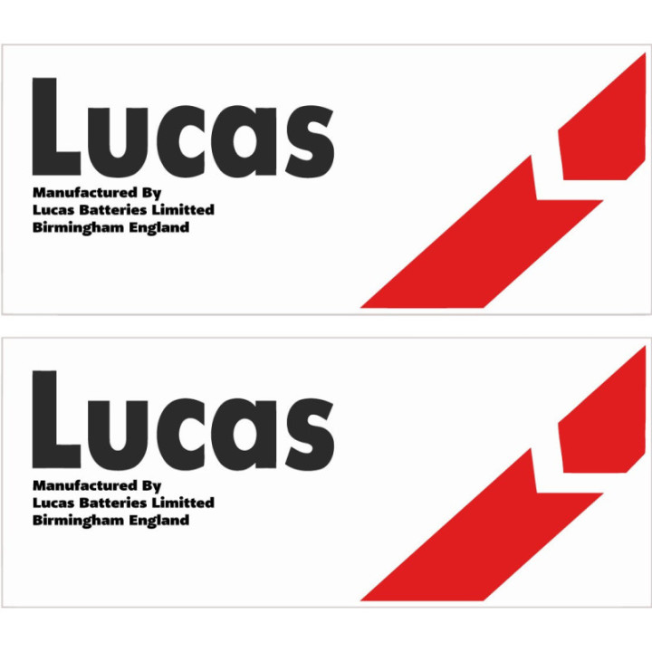 2x Lucas Car Batteries Ltd Stickers Decals - DecalsHouse