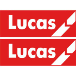 2x Lucas Red Stickers Decals - DecalsHouse