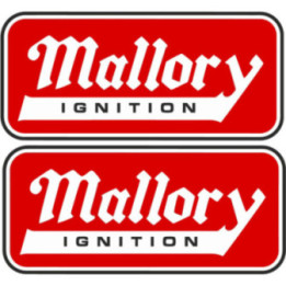 Mallory Ignition Stickers – Classic Race Engine Bay Decals (2-Pack)