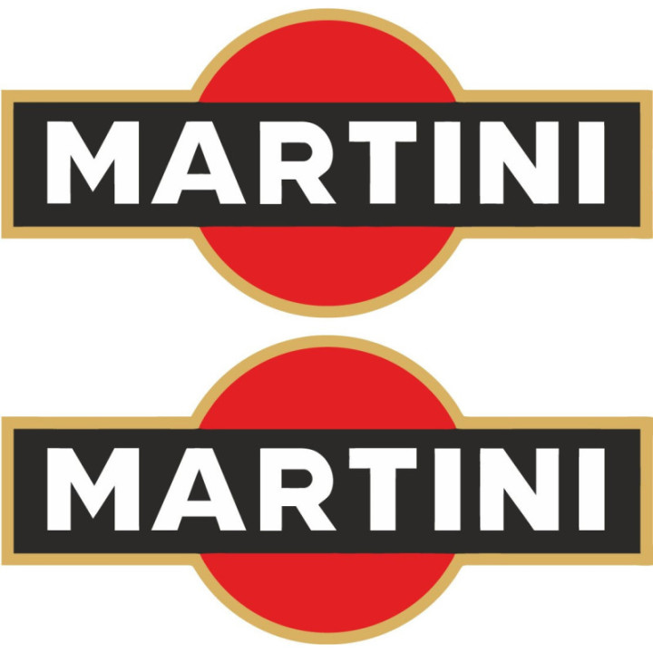 Martini Style 2 Stickers – Motorsport Decals (2-Pack)