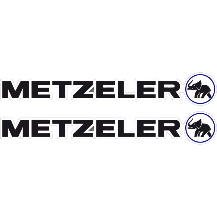 Metzeler Stickers – Motorcycle Tyre Sponsor Decals (2-Pack)
