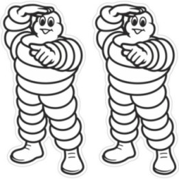 Michelin Man Stickers – Bibendum Motorsport Tyre Decals (2-Pack)