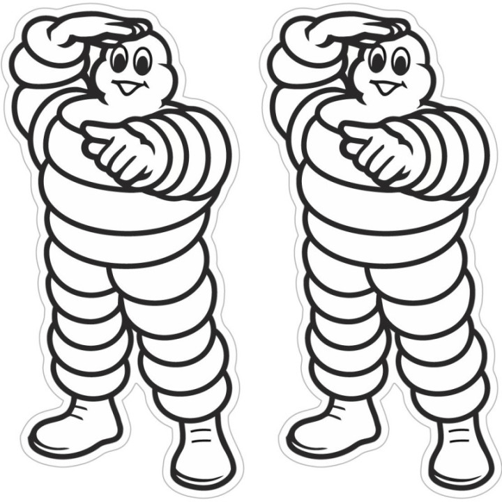 Michelin Man Stickers – Bibendum Motorsport Tyre Decals (2-Pack)