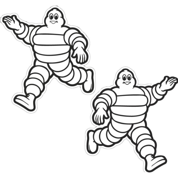 2x Michelin Man Style 2 Stickers Decals - DecalsHouse