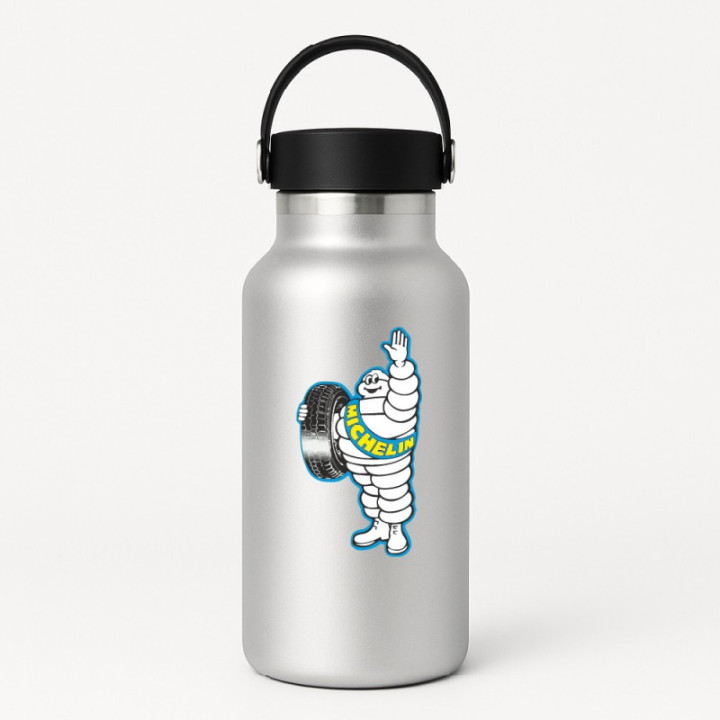 Michelin Man Stickers – Bibendum Tyres Racing Decals (2-Pack)