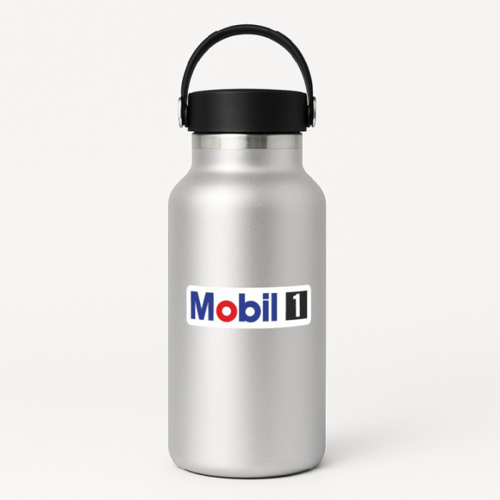 Mobil 1 Stickers Style 2 - Motor Oil Sponsor Decals (2-Pack)