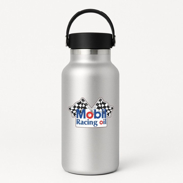 2x Mobil Racing Oil Stickers Decals - DecalsHouse