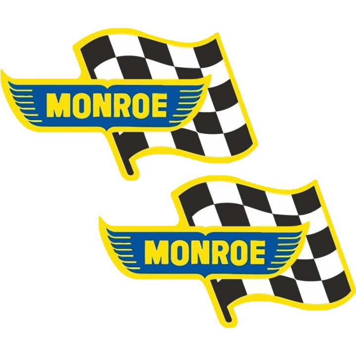Monroe Stickers – Suspension Motorsport Sponsor Decals (2-Pack)
