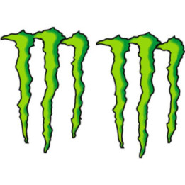 Monster Energy Style 3 Stickers (2×) – Vinyl Decals 5 cm–20 cm