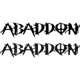 Abaddon Stickers – Extreme Metal Band Logo Decals (2-Pack)
