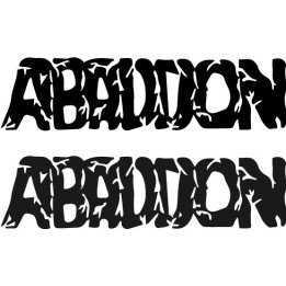 Abaddon Stickers – Death Metal Band Logo Decals (2-Pack)