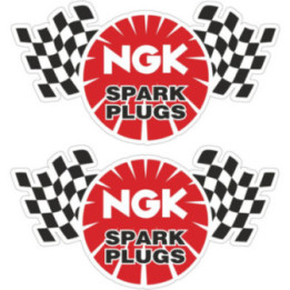 2x Ngk Spark Plugs Stickers Decals - DecalsHouse