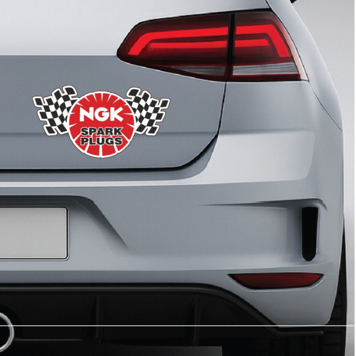 2x Ngk Spark Plugs Stickers Decals - DecalsHouse