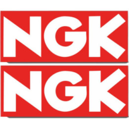 NGK Spark Plugs Stickers – Style 2 Race Sponsor Decals (2-Pack)
