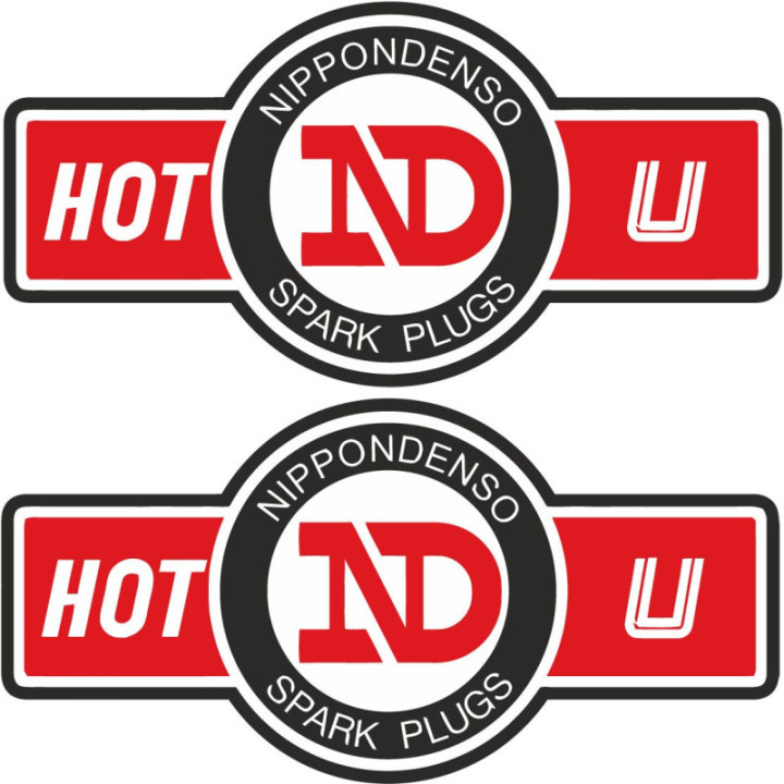 2x Nippondenso Spark Plugs Stickers Decals - DecalsHouse