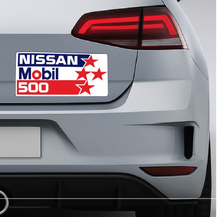 2x Nissan Mobil 500 Stickers Decals - DecalsHouse