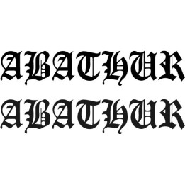 Abathur Stickers – Death Metal Band Logo Decals (2-Pack)