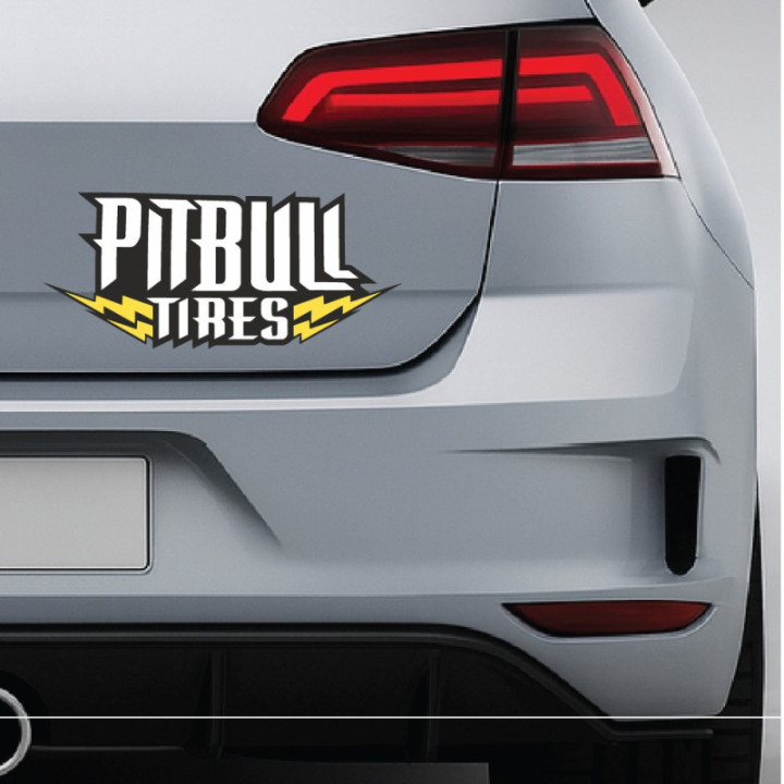 2x Pitbull Tires Stickers Decals - DecalsHouse