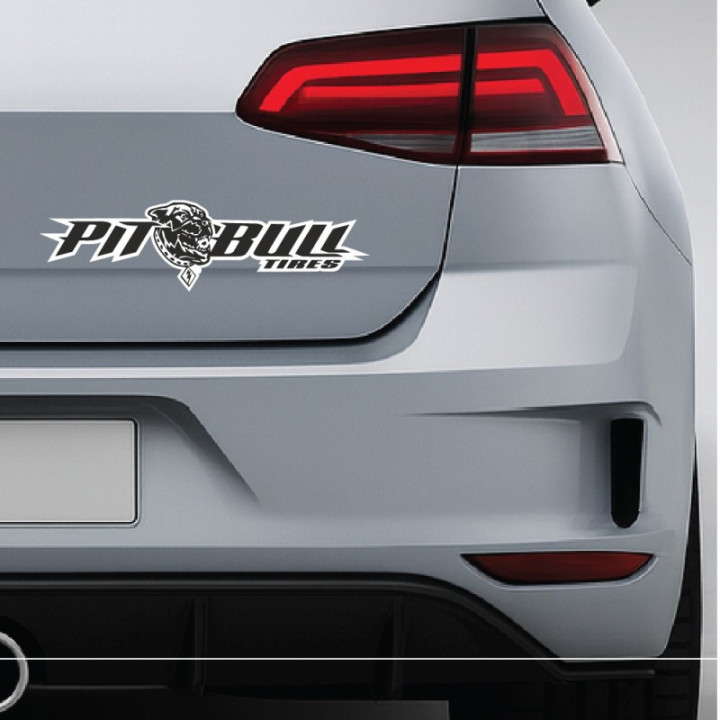 2x Pitbull Tires Style 2 Stickers Decals - DecalsHouse