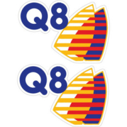 Q8 Racing Stickers – Oil Sponsor Endurance Decals (2-Pack)