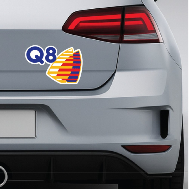 Q8 Racing Stickers – Oil Sponsor Endurance Decals (2-Pack)