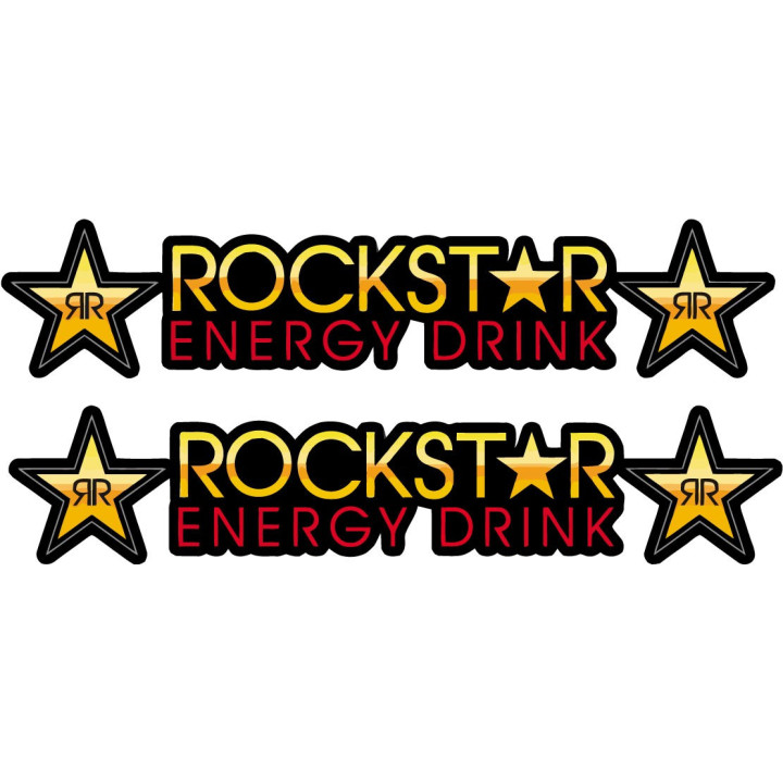 Rockstar Energy Stickers – MX Supercross Offroad Sponsor Decals (2-Pack)