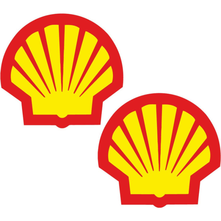 Shell Stickers – Ferrari F1 Motorsport Sponsor Decals (2-Pack)