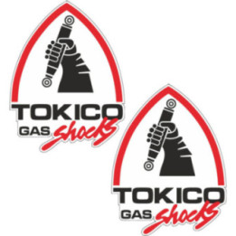2x Tokico Gas Shocks Stickers Decals - DecalsHouse