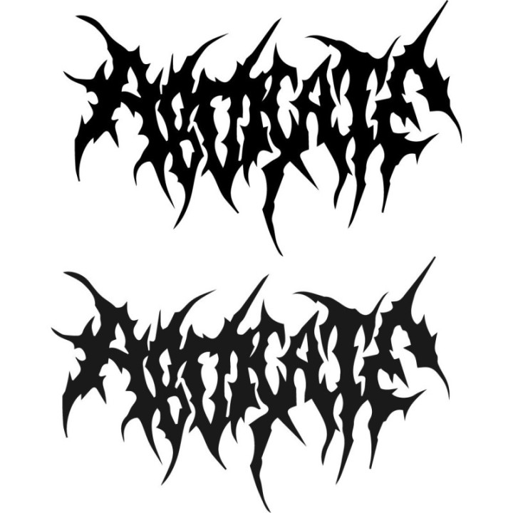 Abdicate Band Stickers – Death Metal Decals (2-Pack)