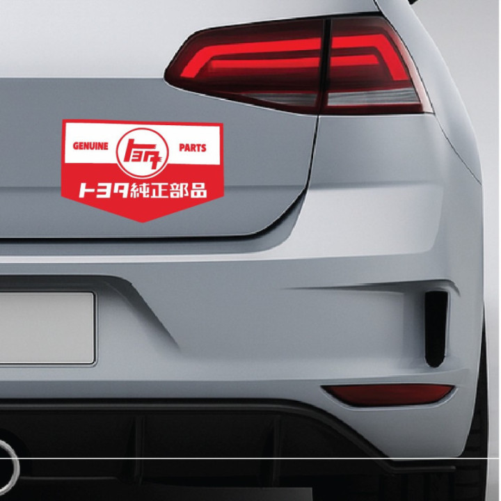 2x Toyota Teq Genuine Parts Stickers Decals - DecalsHouse