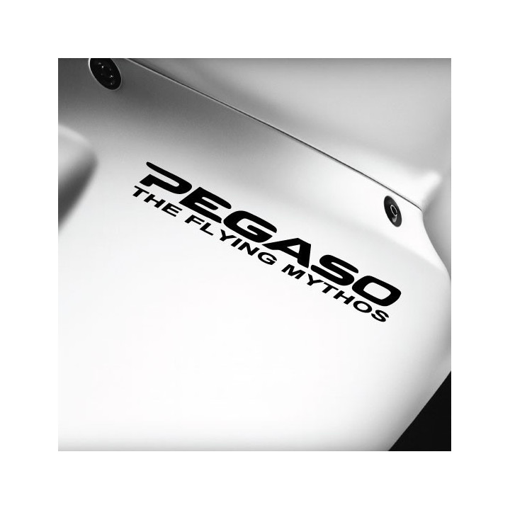 Aprilia Pegaso The Flying Mythos Die Cut Lettering Stickers Decals - DecalsHouse