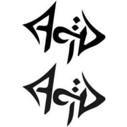 Acid Band Stickers – Heavy Metal Logo Decals (2-Pack)
