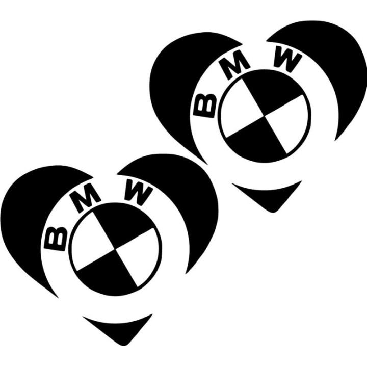 Bmw Heart Die Cut Stickers Decals - DecalsHouse