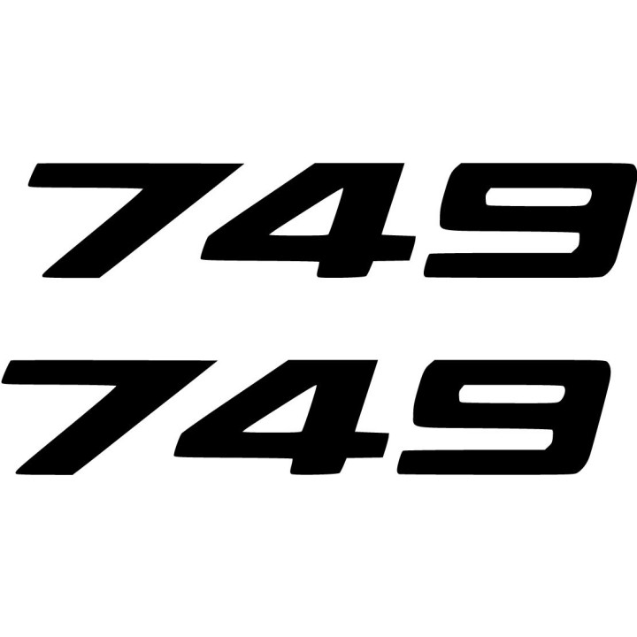 Ducati 749 Die Cut Numbers Stickers Decals - DecalsHouse