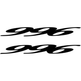 Ducati 996 Numbers Die Cut Stickers Decals - DecalsHouse