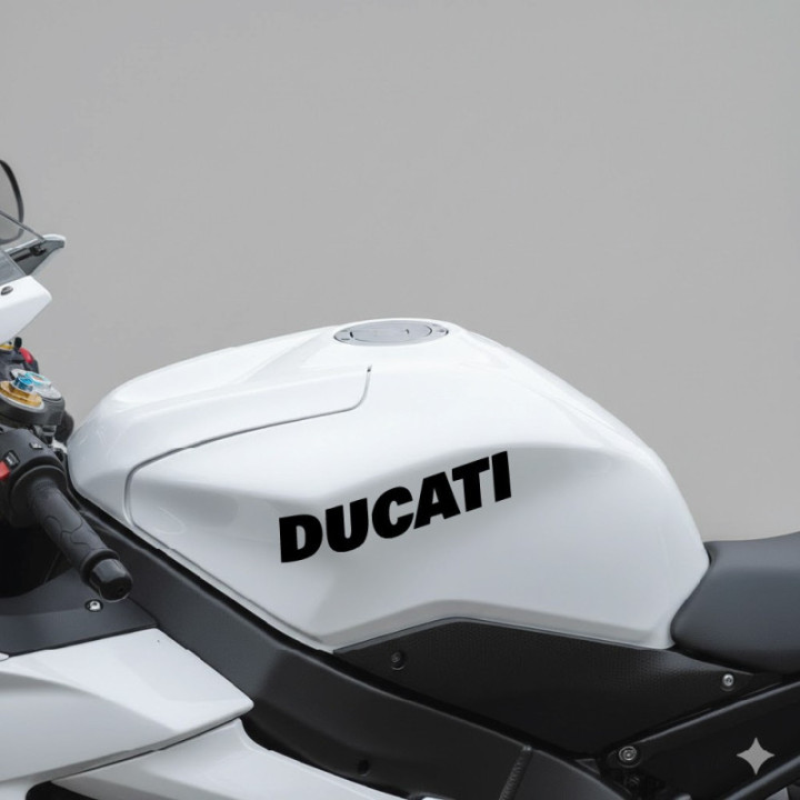 Ducati Lettering Stickers – Panigale Monster Scrambler Decals (2-Pack)
