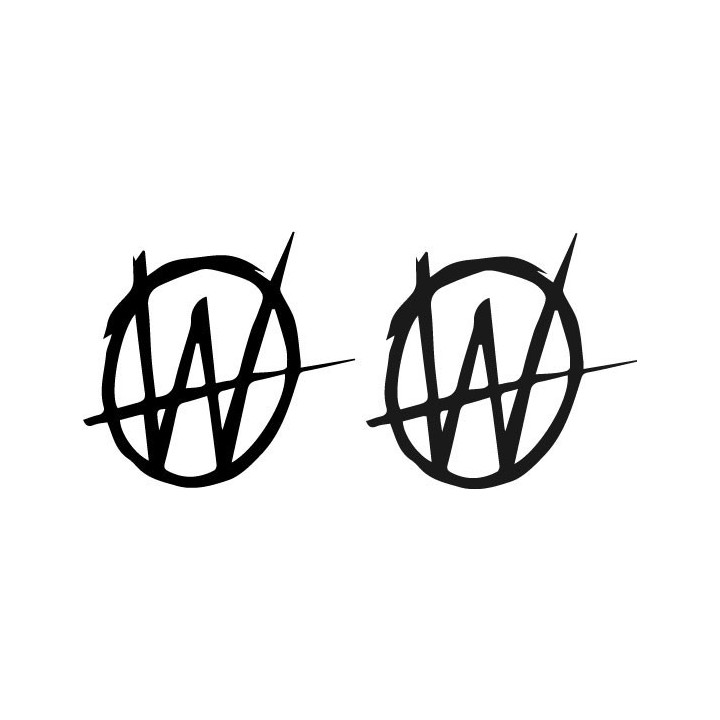 American Wolves Stickers – Rock Band Logo Decals (2-Pack)