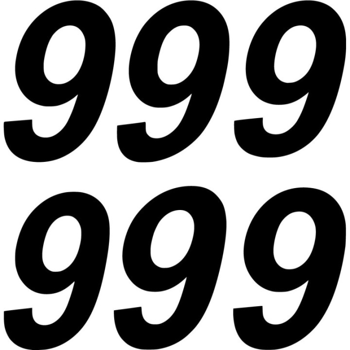 Ducati Superbike 999r Xerox Numbers Die Cut Stickers Decals - DecalsHouse