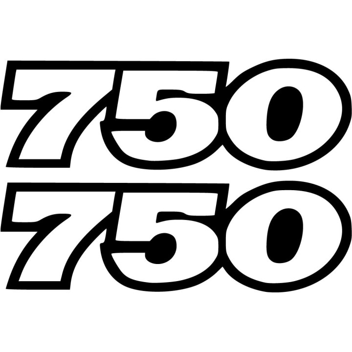 Ducati Supersport 750 Numbers Die Cut Stickers Decals - DecalsHouse
