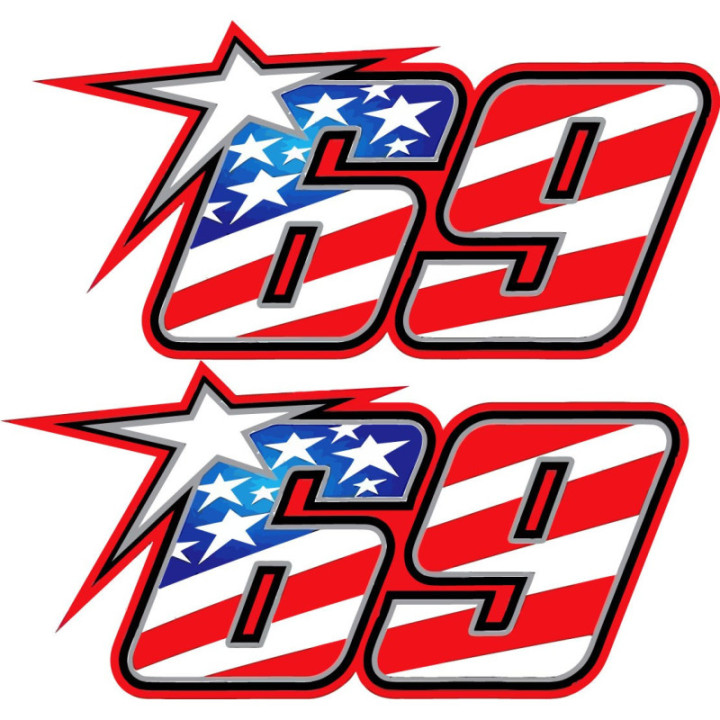 Ducati 848 Nicky Hayden 69 Style 2 Stickers Decals - DecalsHouse