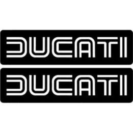 Ducati Badge Logo Lettering Black Stickers Decals - DecalsHouse