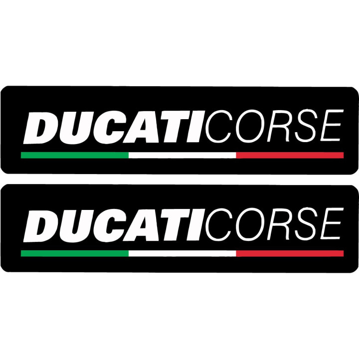 Ducati Long Badge Stickers – Monster Panigale Vintage Decals (2-Pack)
