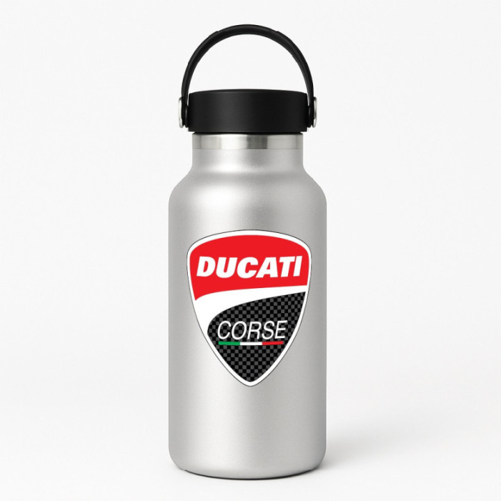 Ducati Corse Logo Style 2 Stickers – Racing Superbike Decals (2-Pack)