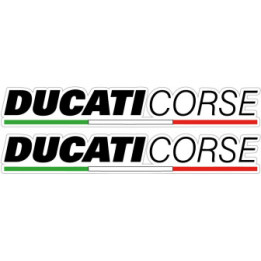 Ducati Corse Stickers Style 2 – MotoGP Race Replica Decals (2-Pack)