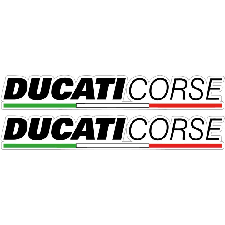 Ducati Corse Stickers Style 2 – MotoGP Race Replica Decals (2-Pack)