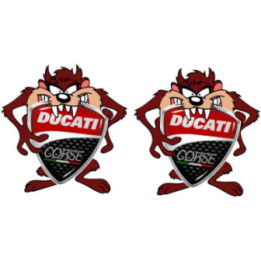 Ducati Corse Taz Stickers – MotoGP Race Team Motorcycle Decals (2-Pack)