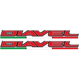 Ducati Diavel Red With Italy Flag Stickers Decals - DecalsHouse