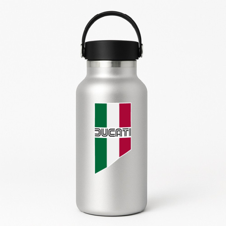 Ducati Flag Stickers – Italian Tricolore MotoGP Motorcycle Decals (2-Pack)