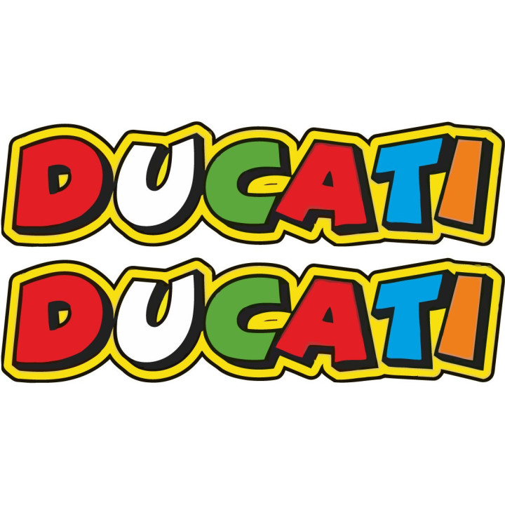 Ducati Lettering Style 2 Stickers Decals - DecalsHouse
