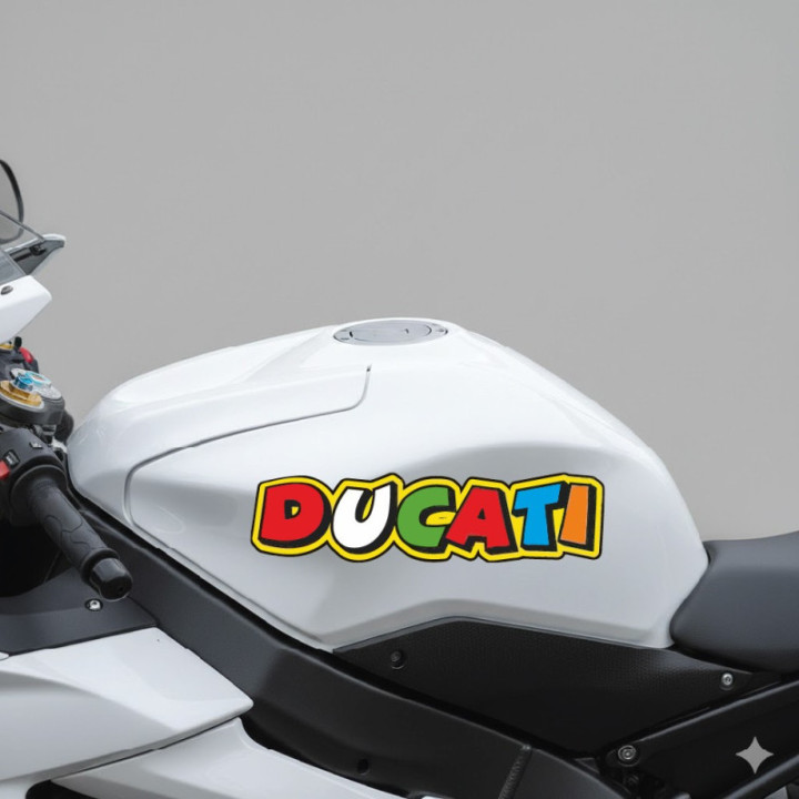 Ducati Lettering Style 2 Stickers Decals - DecalsHouse